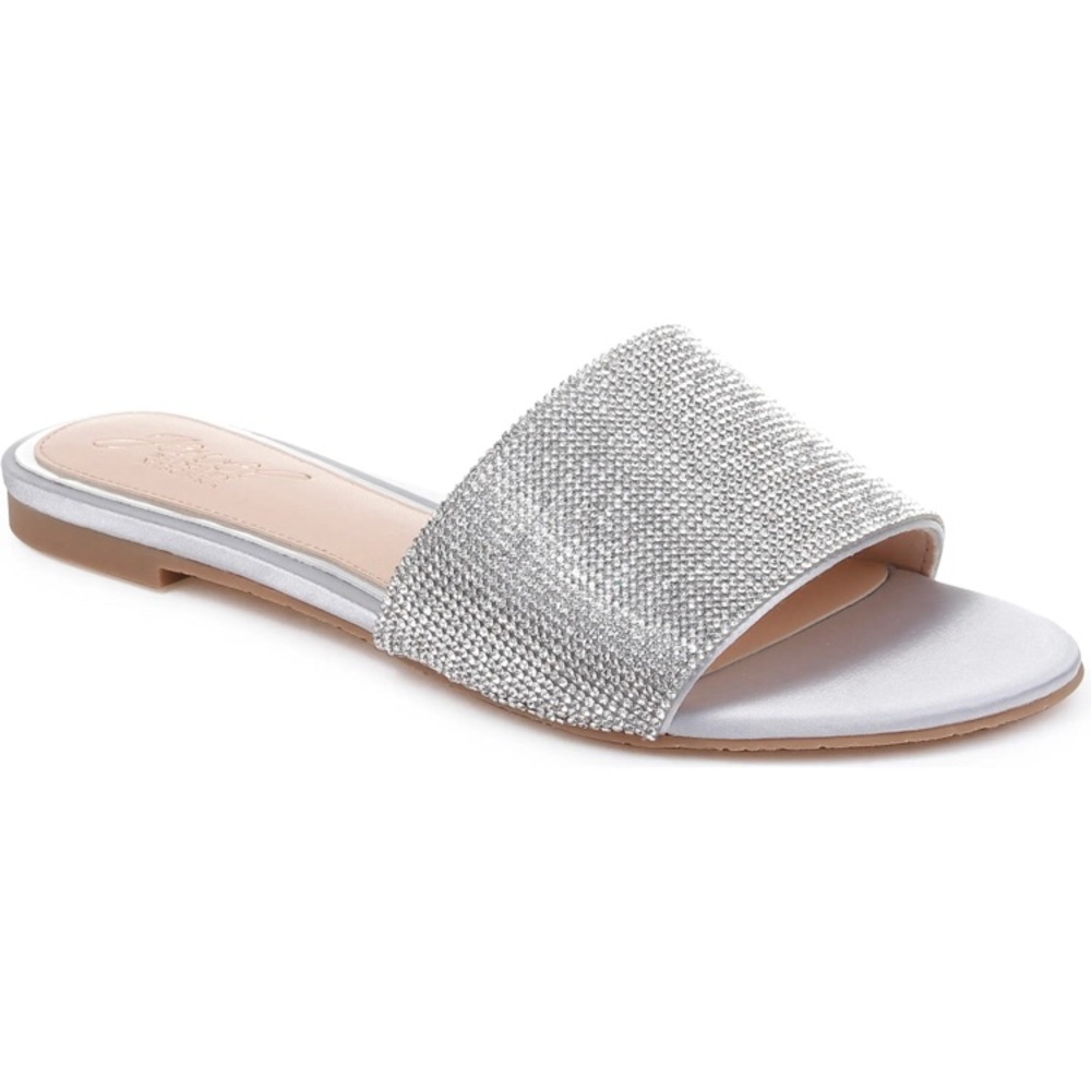 BADGLEY MISCHKA Crystal Slide Sandal JEWEL
